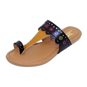 W-Liberty Women's Artificial Leather Kolhapuri Flats | Sandal | Sleepers