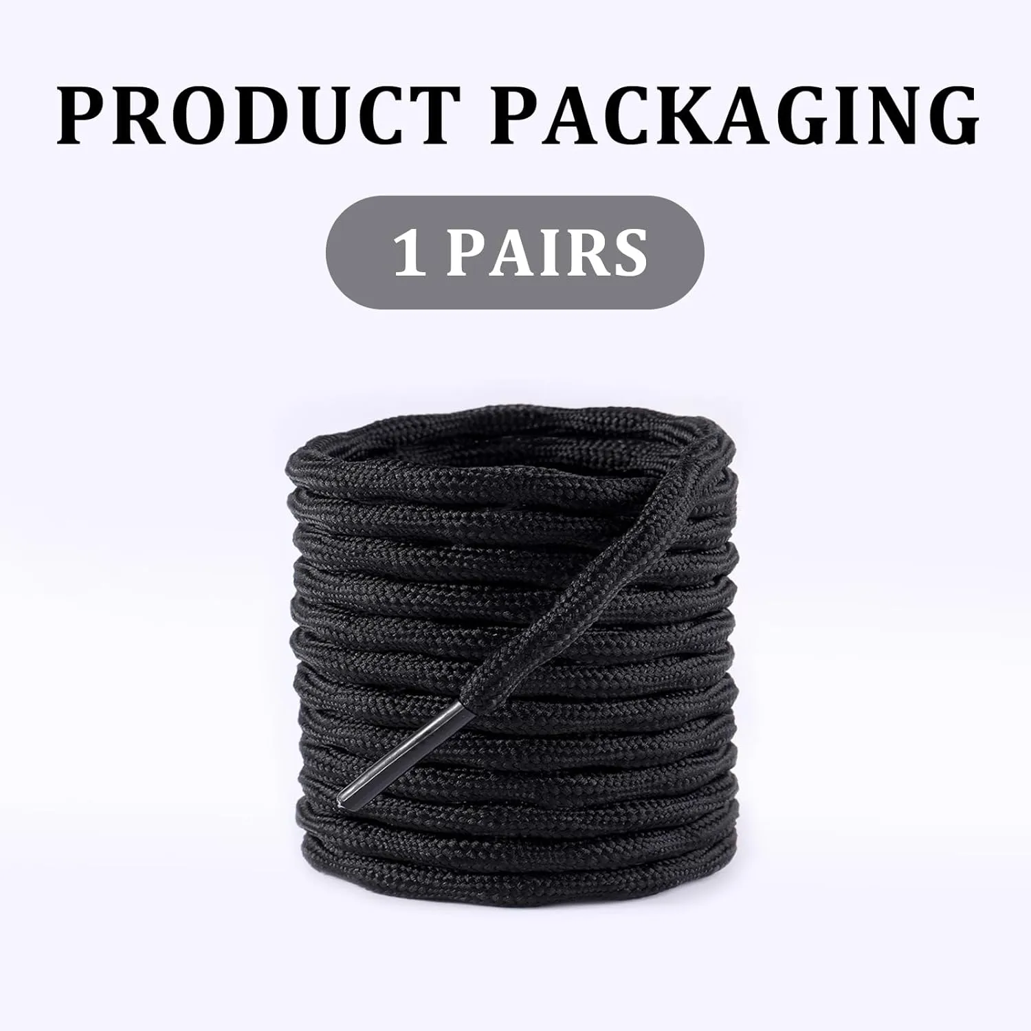 Wave Shape Boot Laces for KEEN Hiking Shoes, 4.5mm Non Slip Round Heavy Duty Durable Shoelaces Replacement Strings