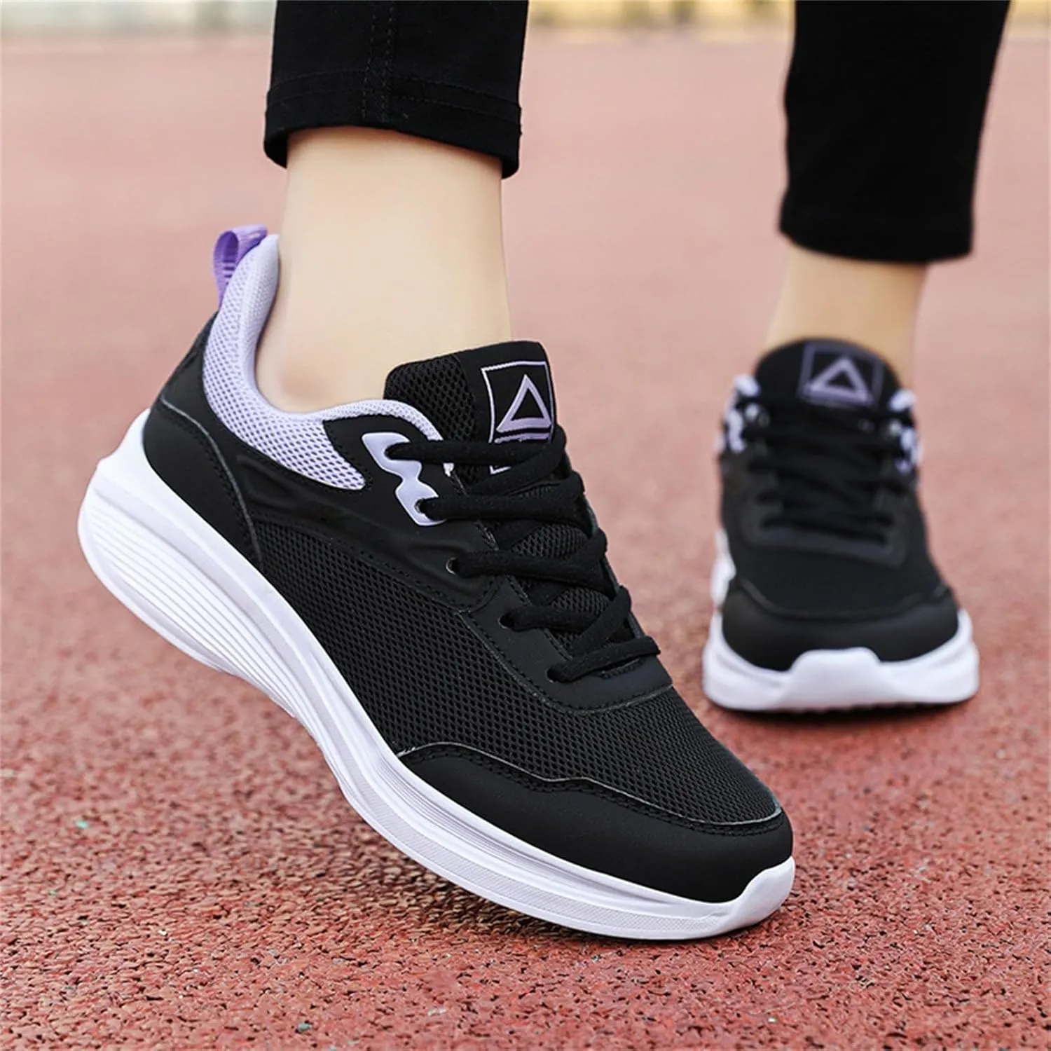 Wide Width Sneakers for Women Extra Wide Athletic Shoes with Arch Support for Workout Gym Cross Training Lace Up Cushion Sneaker
