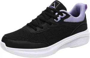 Wide Width Sneakers for Women Extra Wide Athletic Shoes with Arch Support for Workout Gym Cross Training Lace Up Cushion Sneaker