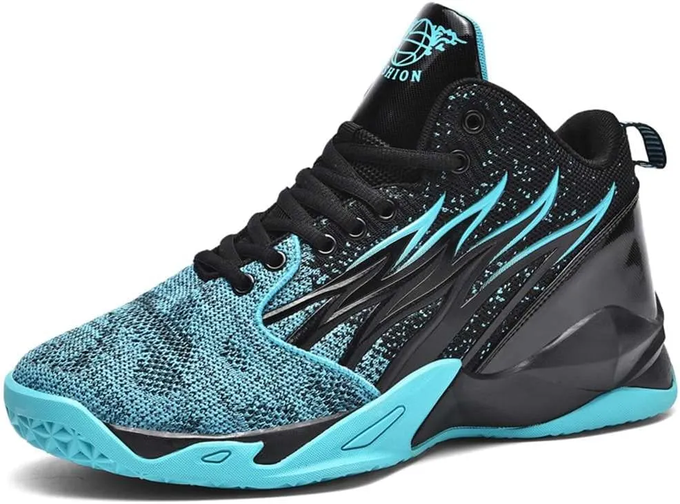 WILTENA Womens Fashion High-top Basketball Shoes Mens Comfy Breathable Non Slip Sports Sneakers Outdoor Athletic Running Walking Shoes