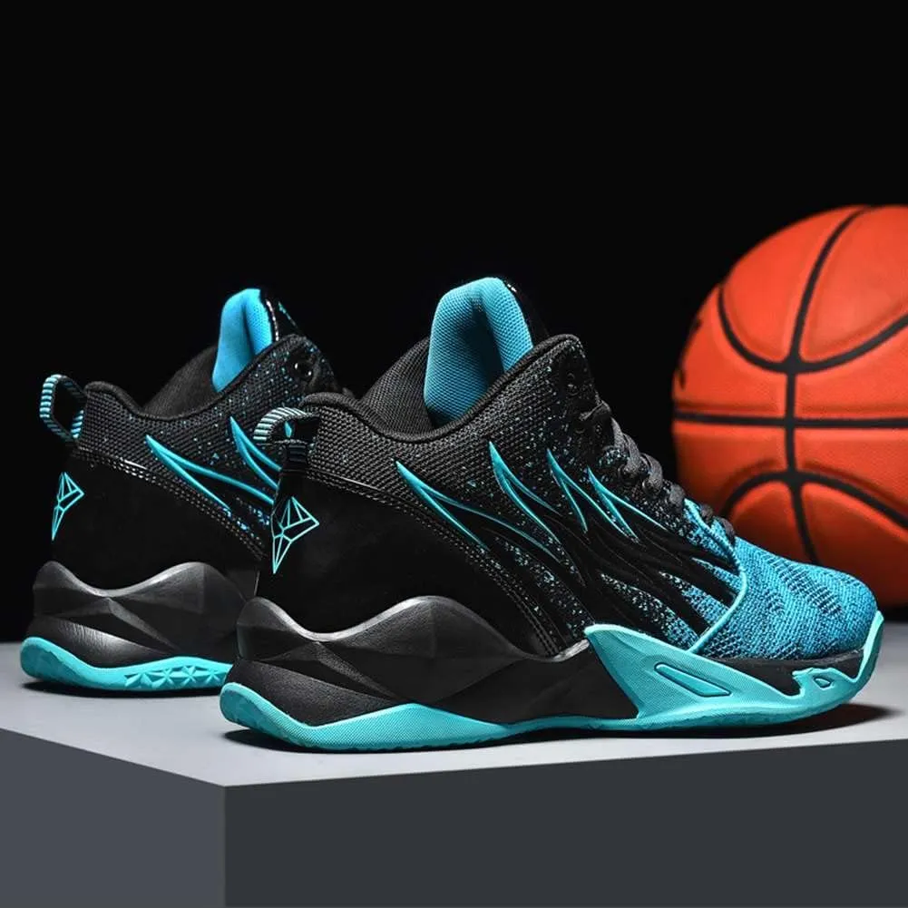 WILTENA Womens Fashion High-top Basketball Shoes Mens Comfy Breathable Non Slip Sports Sneakers Outdoor Athletic Running Walking Shoes
