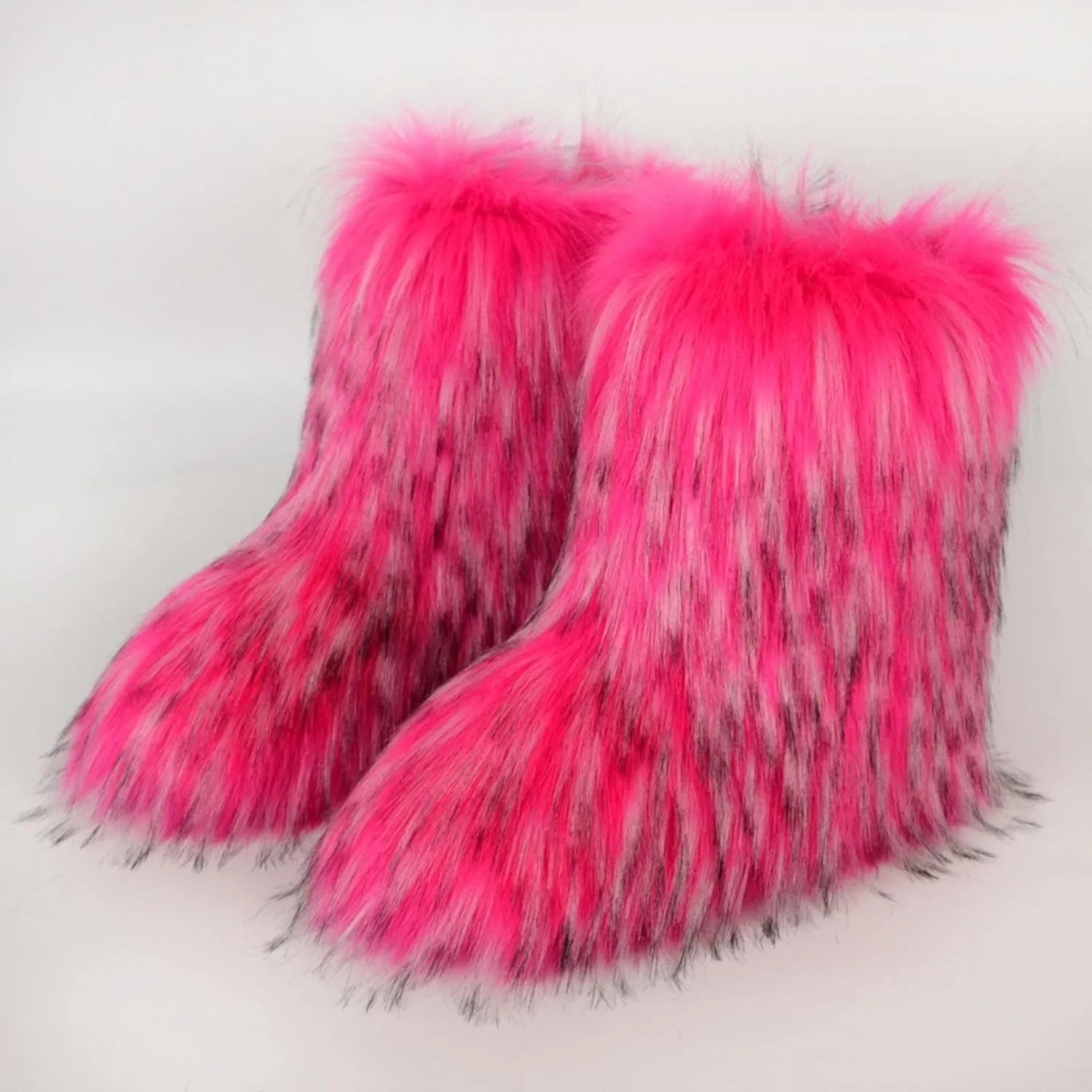 Winter Ankle Boots for Women Waterproof Snow Womens Black Snow Boots Ankle Snow Boots Size 7 Women Fur Boots Heels for Women Winter Botas Para Nieve Mujer