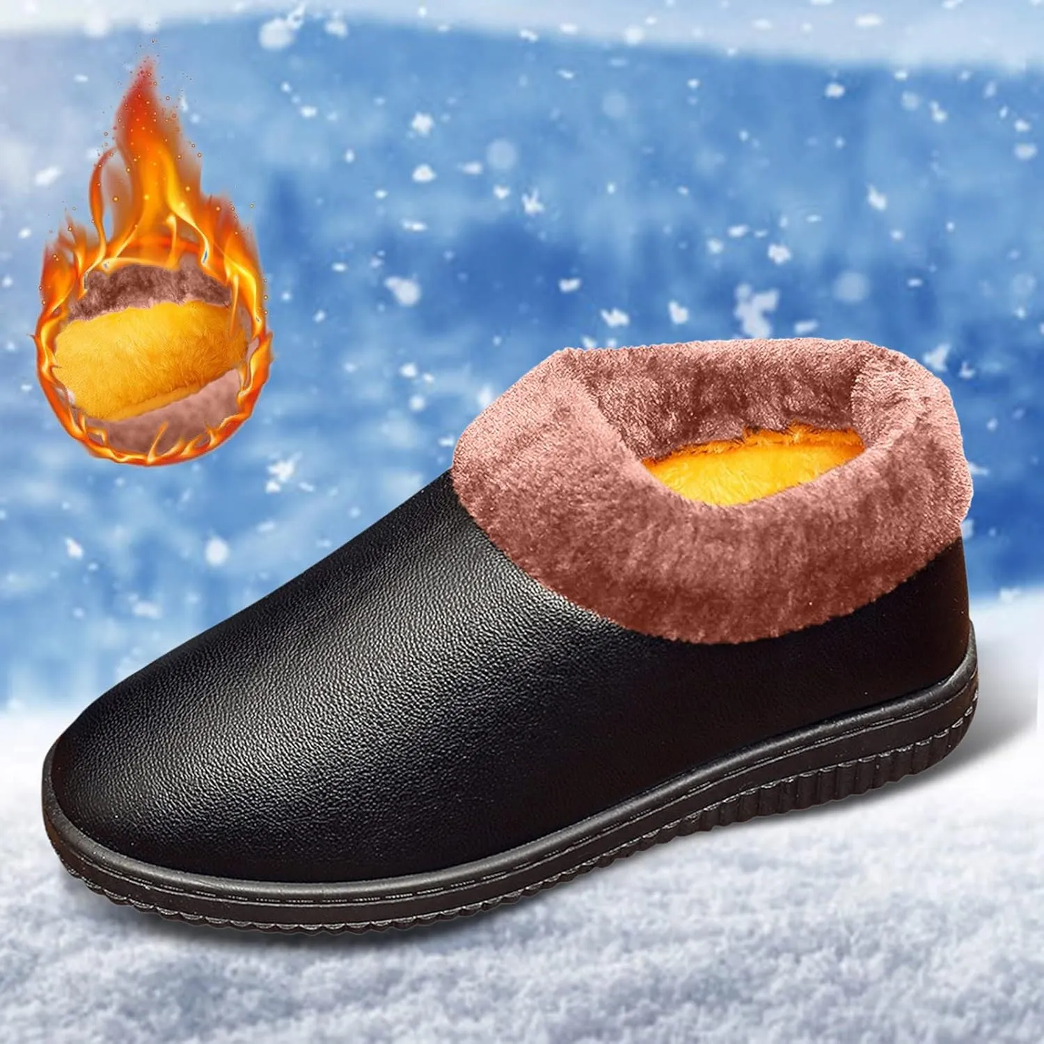 Winter Boots for Women Waterproof Snow Wide Womens Size 8.5 Snow Boot Winter Ankle Shoes for Women Waterproof Snow Women's Winter Boots Black Womens Winter Ankle Boots No Heel