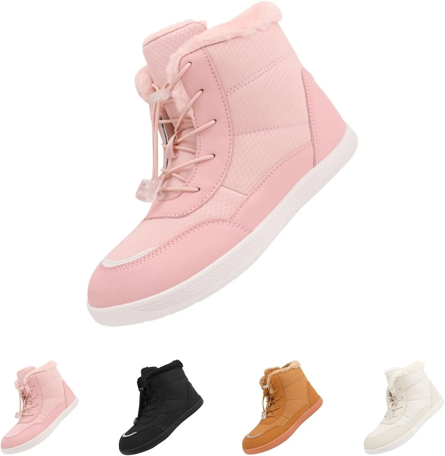 Winter Snow Boots Running Sneakers Non Slip Casual Barefoot Shoes Waterproof High Top for Travel Climbing Hiking