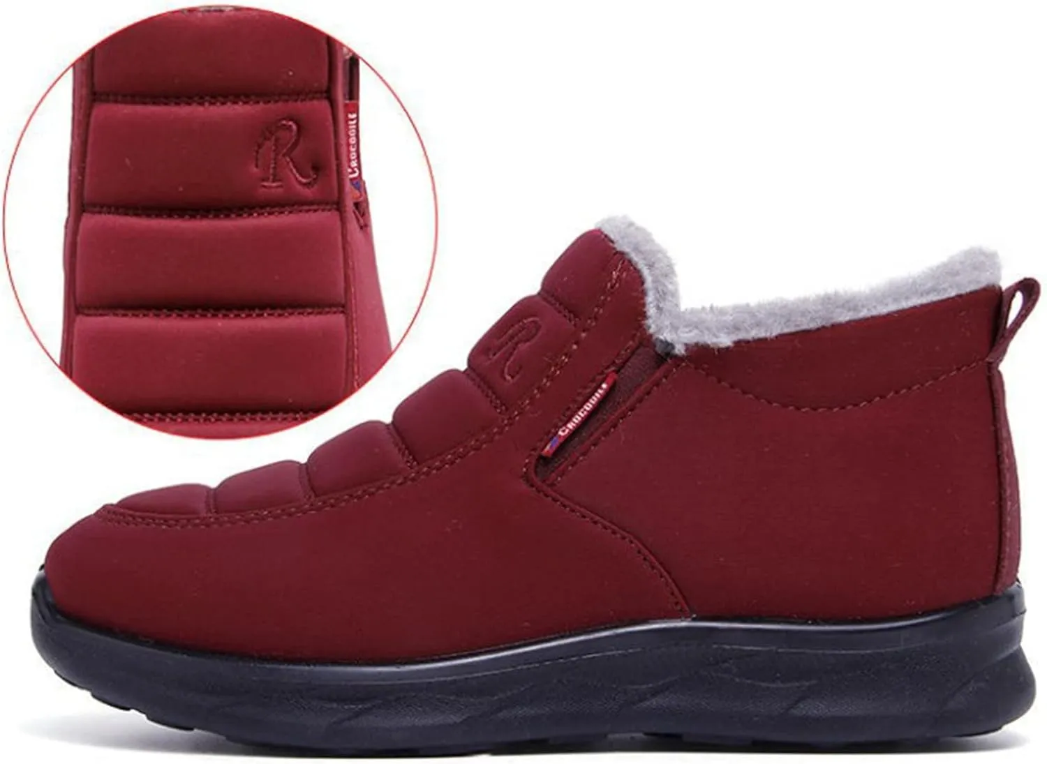 Winter Snow Boots Women Men Warm Comfortable Fur Lining Ankle Booties Platform Sneakers Waterproof Non-Slip Outdoor Walking Hiking Shoes Slip On Wide Width Short Boots with Arch Support