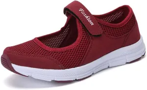 Women Mesh Sneakers Summer Slip On Sandals Orthopedic Sandals With Arch Support Comfortable Wide Width Walking Shoes