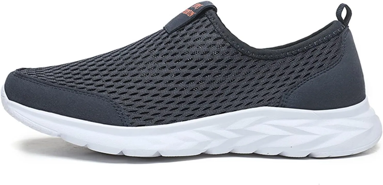 Womens Slip on Walking Shoes Non Slip Casual Running Sneakers Lightweight Flat Bottom Breathable Sports Shoes