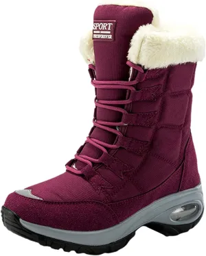 Women's Snow Boots Anti-Slip Waterproof Warm Winter Shoes Hiking Womens Furry Boots Fur Boots for Women White Fuzzy Boots Size 11 Wide Winter Boots for Women Black of Friday Deals 2024