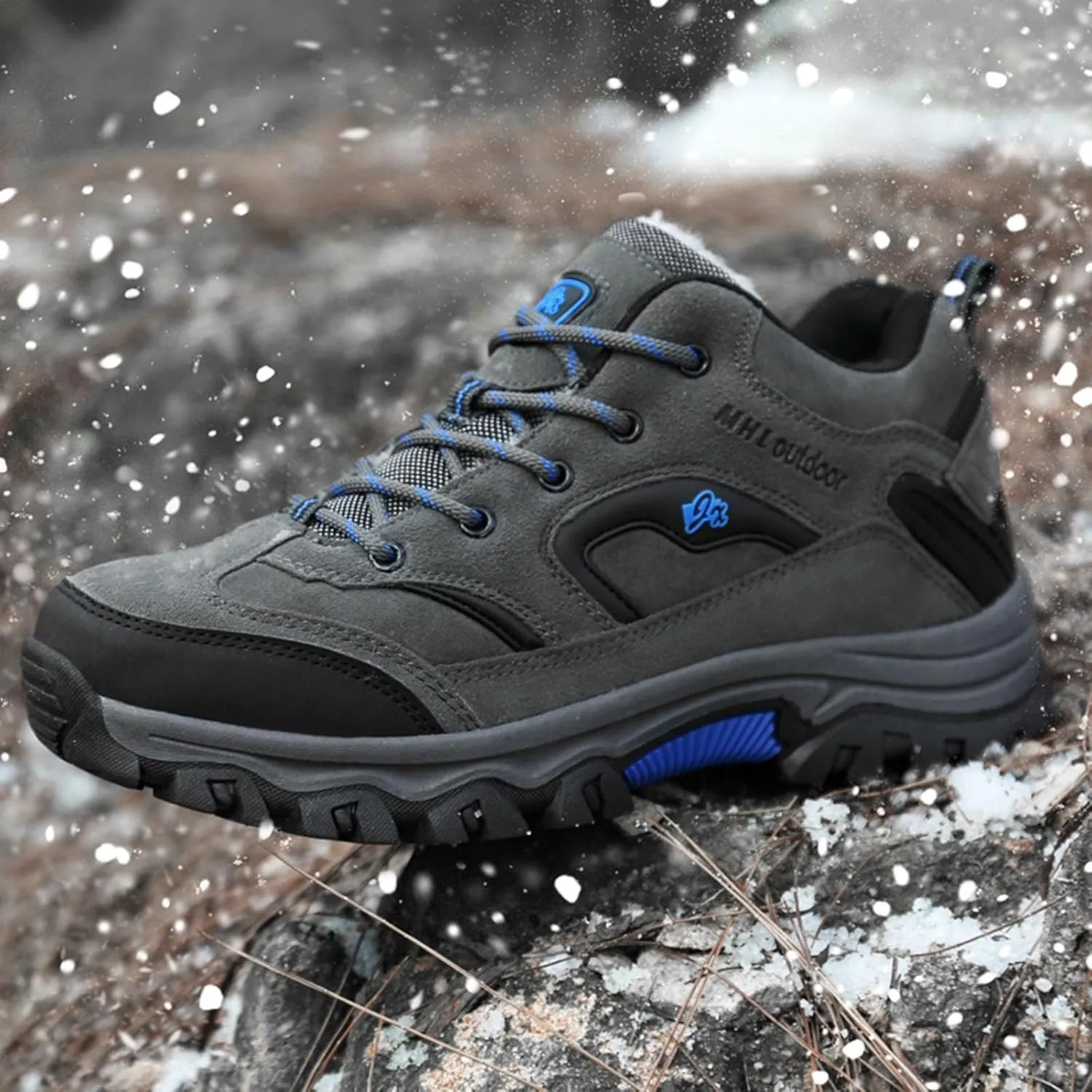 Womens Snow Boots Waterproof Furry Lined Warm Winter Boots Lace Up Cold-Weather Non-Slip Ankle Boots Slip on Athletic Ladies Hiking Walking Shoes Sneakers