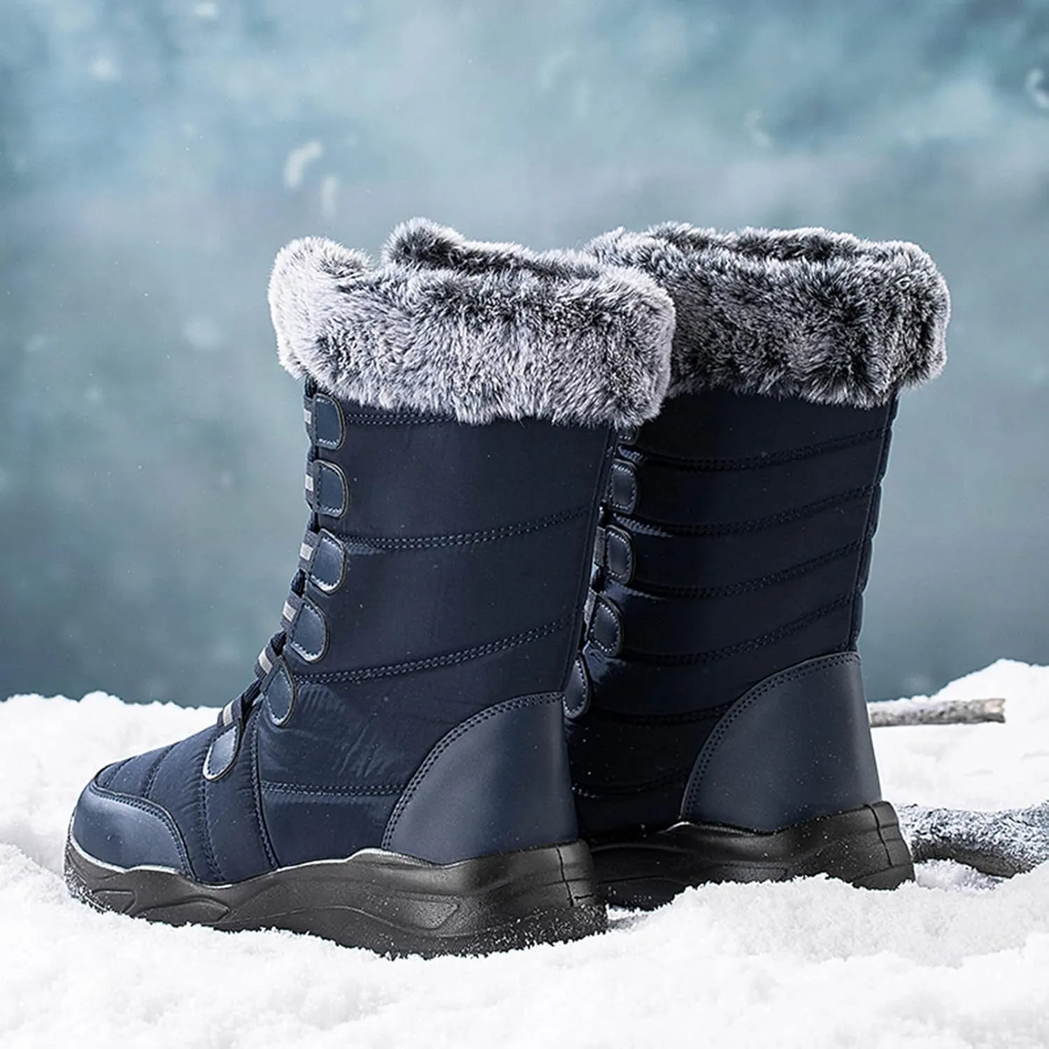 Women's Snow Boots Waterproof Snow Boots Cold Weather Ankle Booties Waterproof Trekking Trail Climbing Shoes Womens Winter Shoes