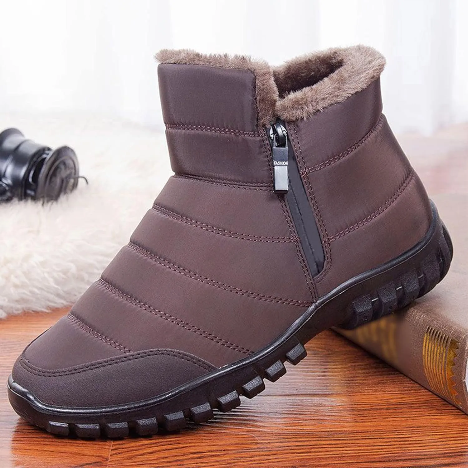 Womens Snow Boots Wide Calf Women's Size 8 Waterproof Snow Boots Women's Winter Shoes Warm Winter Boots Women Women Winter Boot of The Day