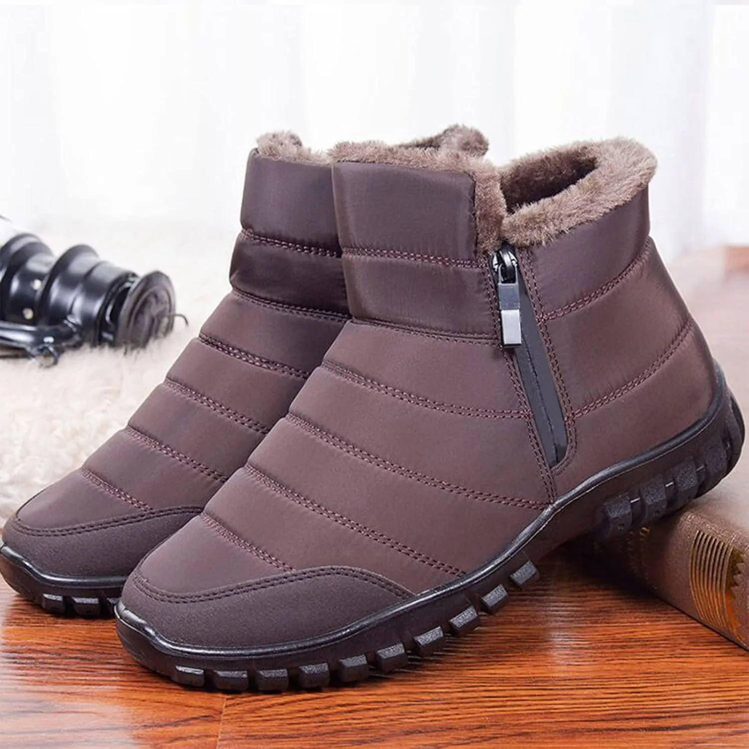 Womens Snow Boots Wide Calf Women's Size 8 Waterproof Snow Boots Women's Winter Shoes Warm Winter Boots Women Women Winter Boot of The Day