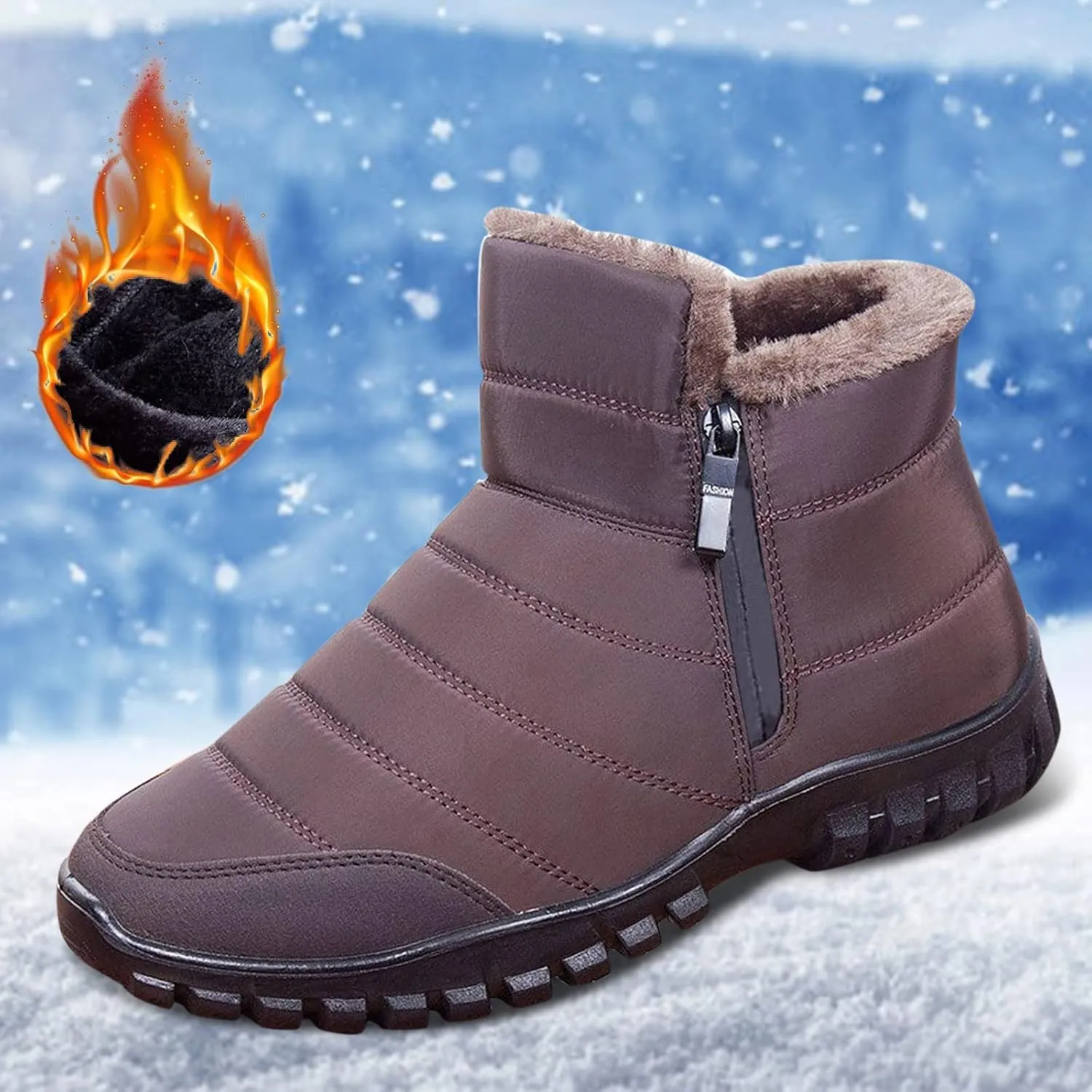Womens Snow Boots Wide Calf Women's Size 8 Waterproof Snow Boots Women's Winter Shoes Warm Winter Boots Women Women Winter Boot of The Day
