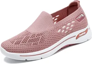 Womens Walking Shoes Orthopedic Walking Shoes for Women Slip on Sneakers Knit Lightweight Comfortable Breathable Sneakers for Arch Support 2025
