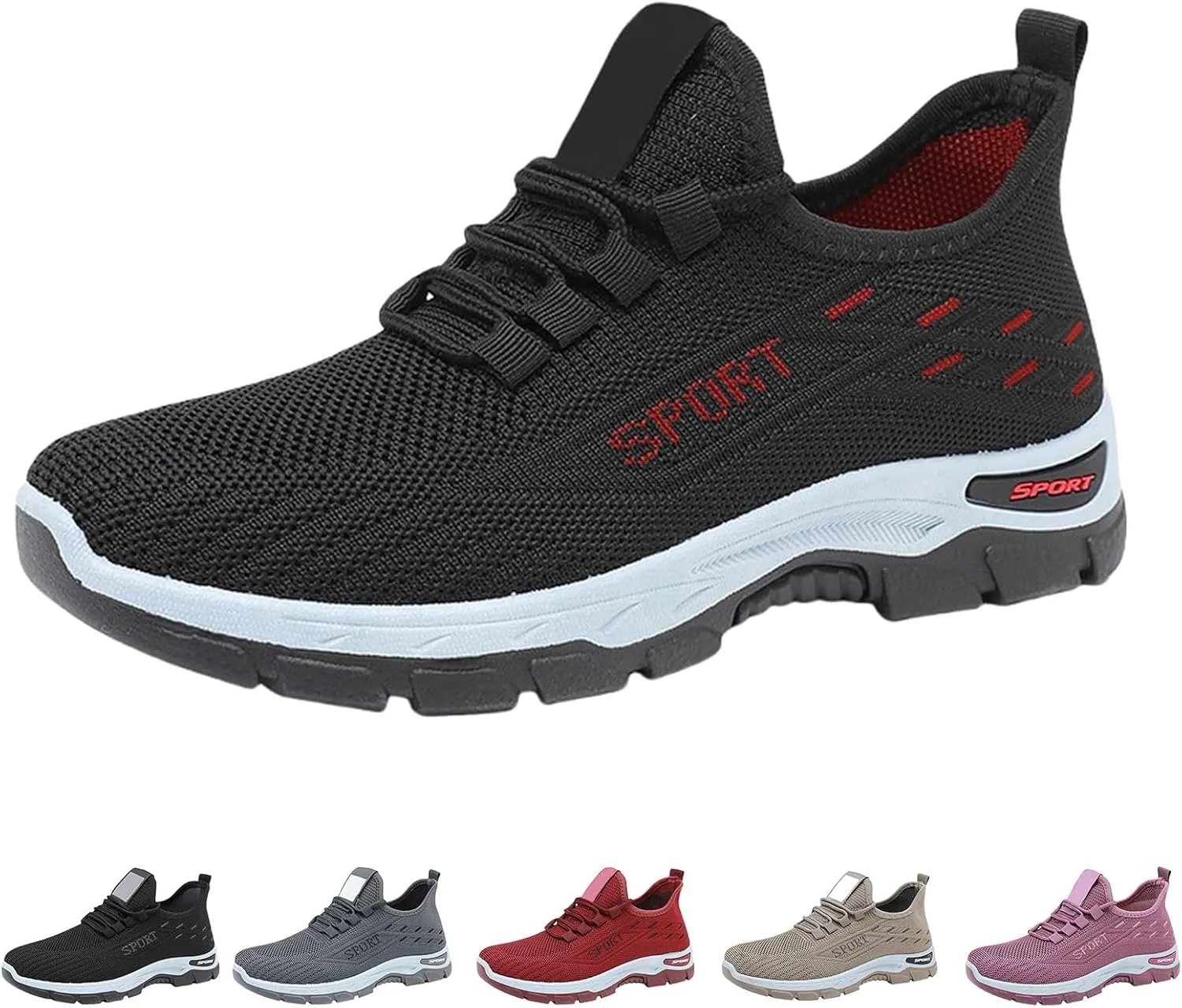 Womens Wide Walking Shoes Lightweight Breathable Mesh Slip On Athletic Sneakers Tennis Walking Gym Running Shoes for Summer Sports Hiking & Casual Wear 2025