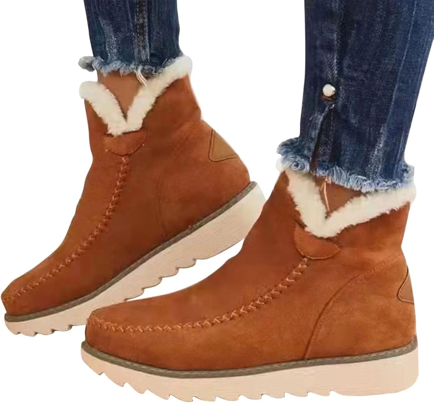 Womens Winter House Shoes with Arch Support Cute Boots for Girls Black Fluffy Boots Fuzzy Boots Womens Womens Snow Boots Size 10 White Early Prime of Day Deals