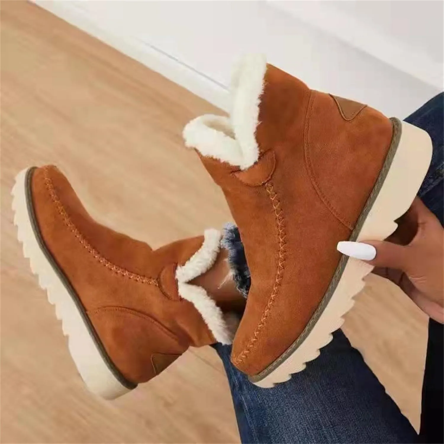 Womens Winter House Shoes with Arch Support Cute Boots for Girls Black Fluffy Boots Fuzzy Boots Womens Womens Snow Boots Size 10 White Early Prime of Day Deals