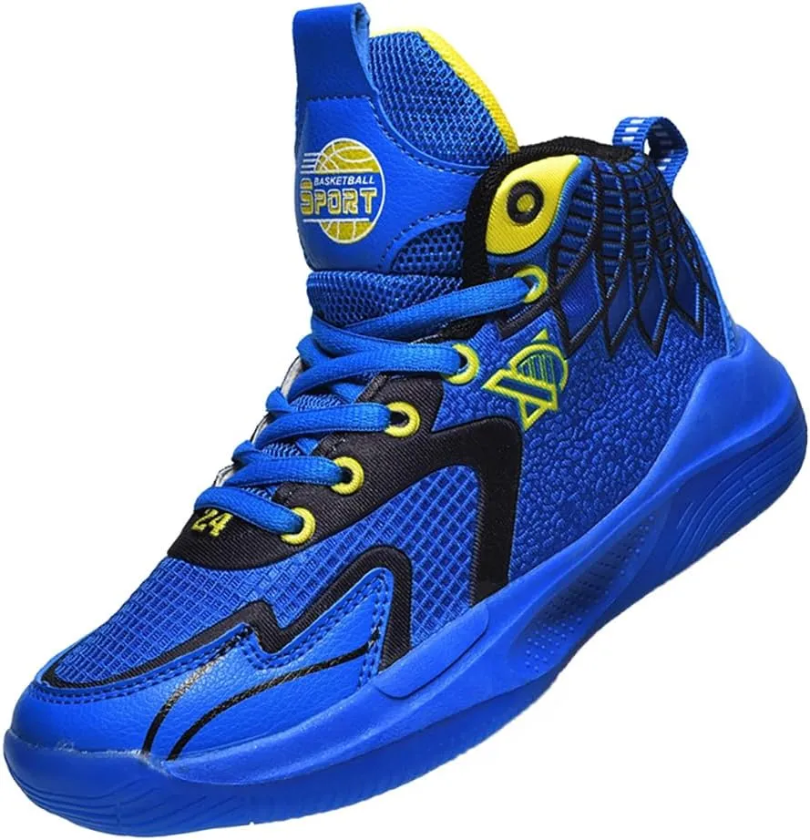 Youth Basketball Shoes, Student Sports Shoes, Breathable, Anti Slip, Shock-Absorbing, Unisex