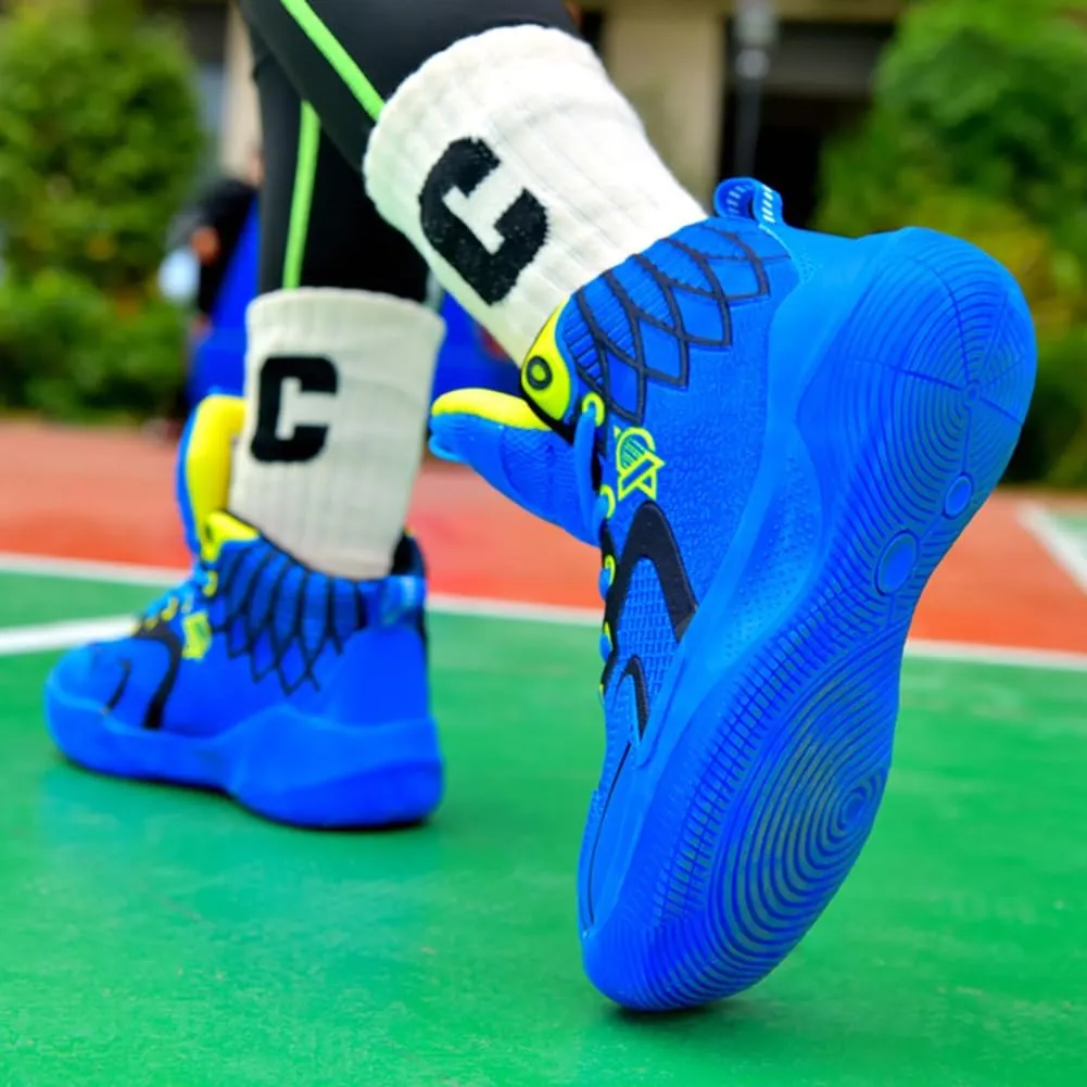 Youth Basketball Shoes, Student Sports Shoes, Breathable, Anti Slip, Shock-Absorbing, Unisex
