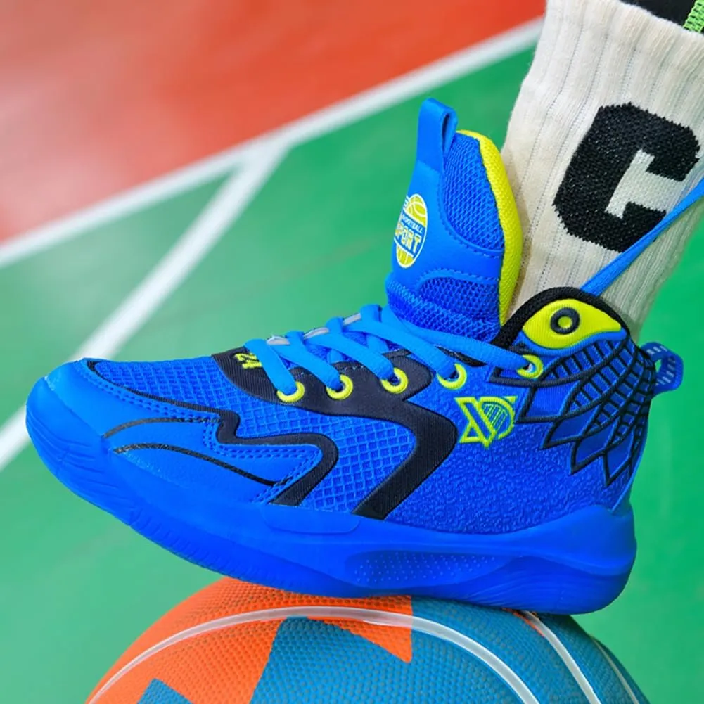 Youth Basketball Shoes, Student Sports Shoes, Breathable, Anti Slip, Shock-Absorbing, Unisex